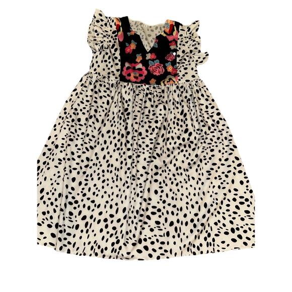 White Summer‎ Dress With Floral Print And Flutter Sleeve Sz S By Amazon - Picture 5 of 6